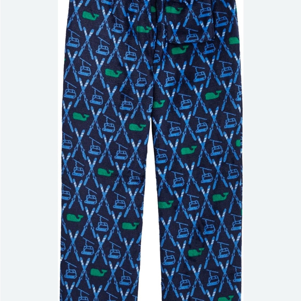 BOYS L Vineyard Vines Blue and Green Kids Pajama Bottoms